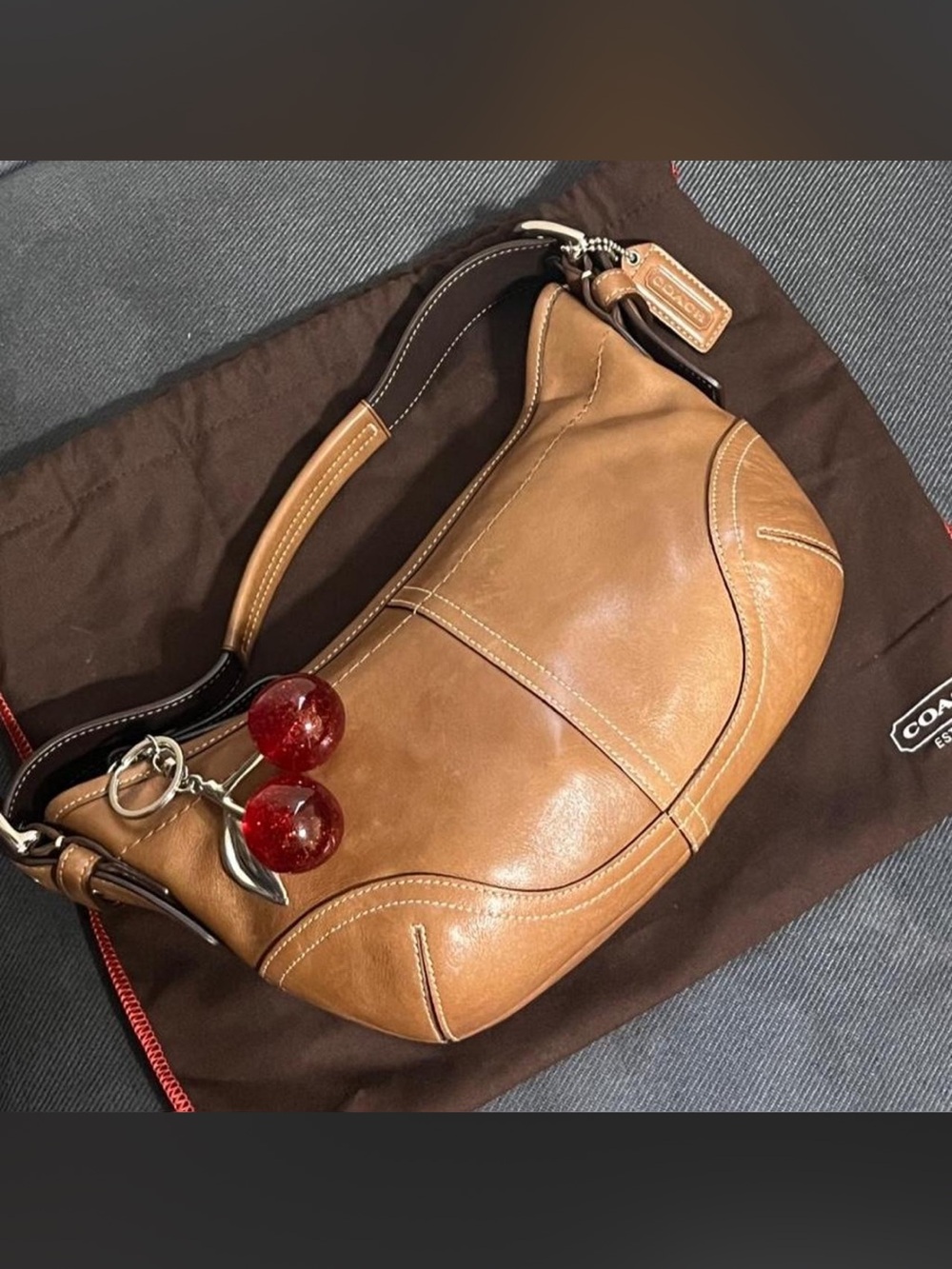 vintage coach all brown leather hobo shoulder bag 🤎🍂